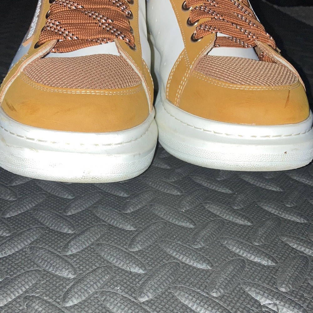 Alexander McQueen Men's Tan and White Sneakers - Picture 12 of 12